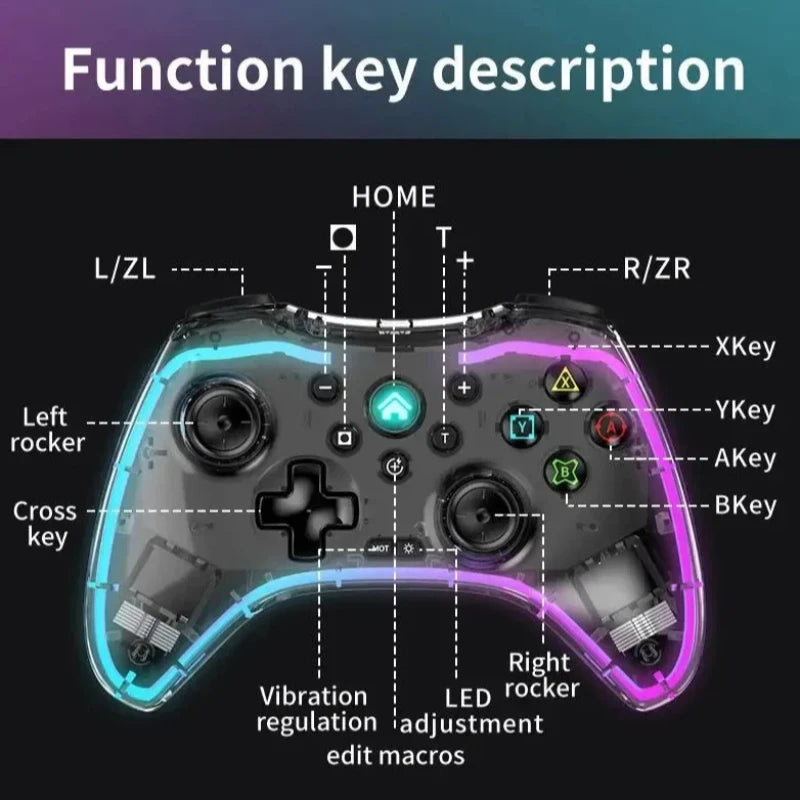 Wireless Switch Pro Controllers with RGB Light